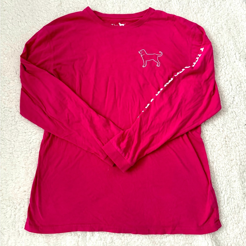 Long sleeve Pink Black Dog shirt